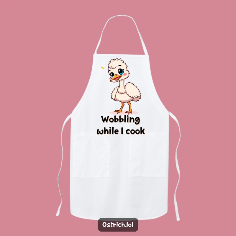 Funny Giggling Ostrich Dance Apron - Hilarious & Fun Kitchen Gift