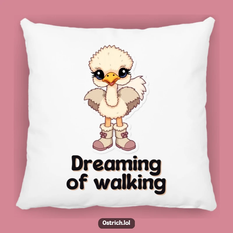 Funny Baby Ostrich Boots Pillow - Comfy & Cute Decor Gift