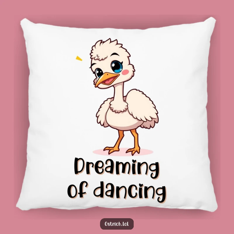 Funny Giggling Ostrich Dance Pillow - Cozy & Hilarious Joyful Decor