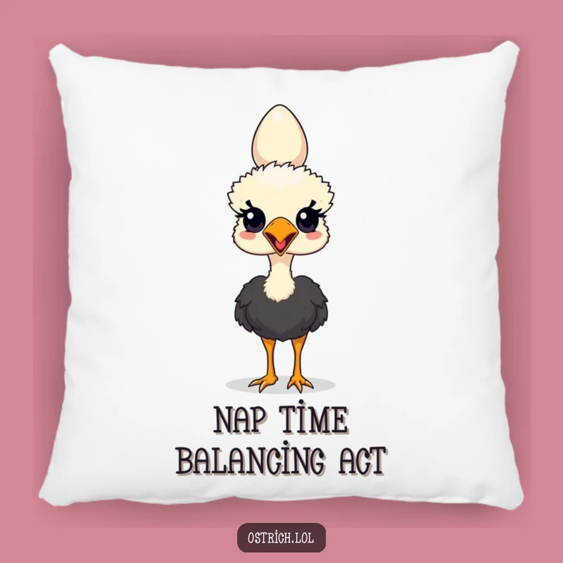 Funny Ostrich Egg Pillow - Comfy & Hilarious Home Decor Gift