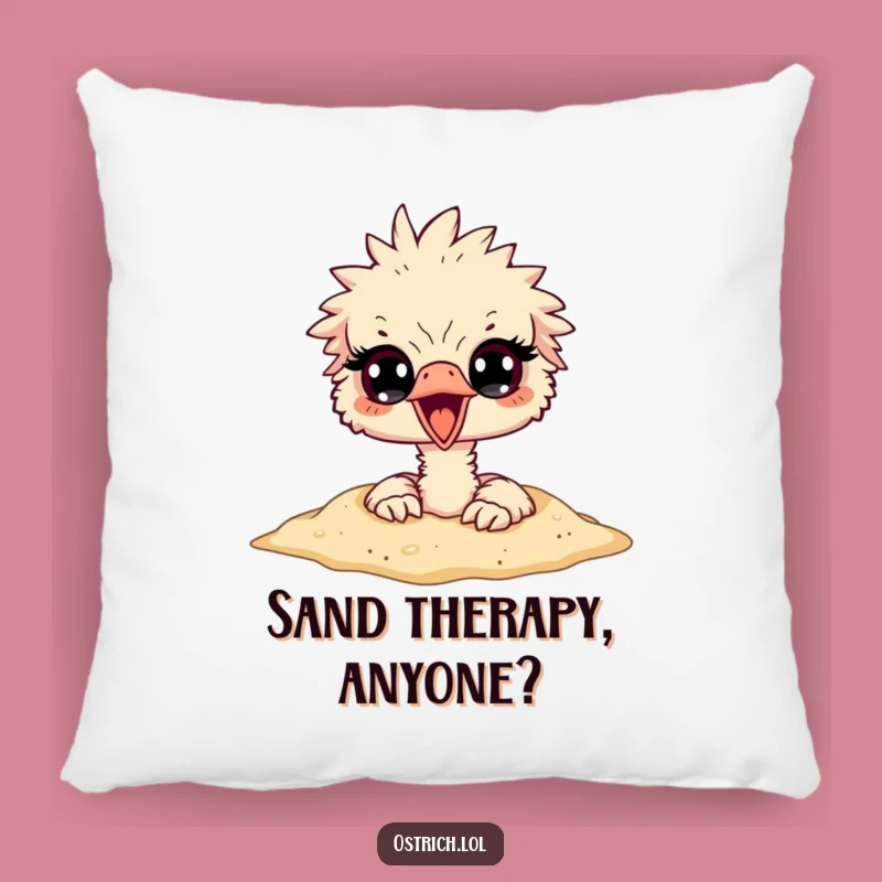 Funny Ostrich Sand Head Pillow - Cozy & Hilarious Comfort Pillow