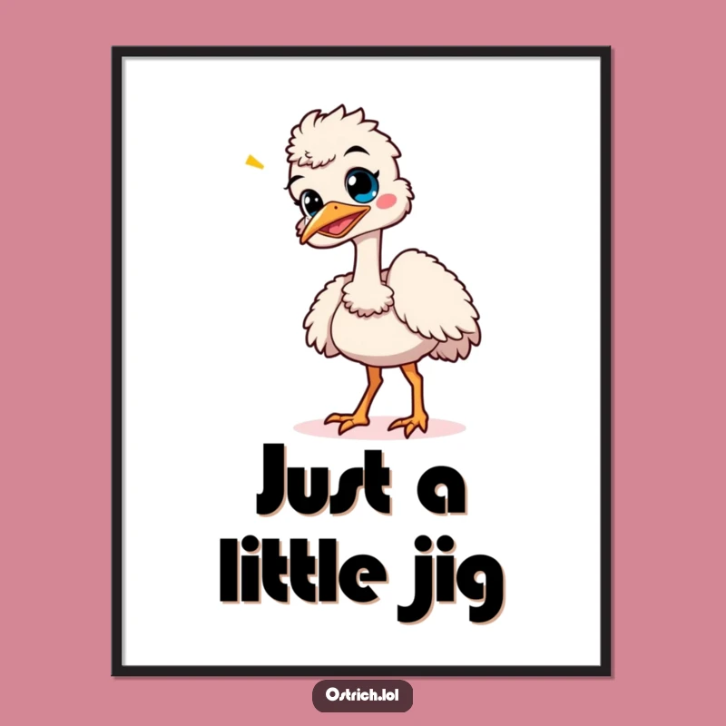 Funny Giggling Ostrich Dance Digital Art - Instant Hilarious Joyful Download