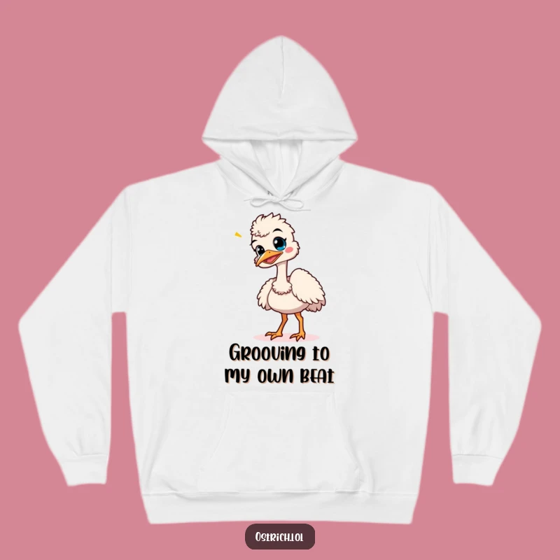Funny Giggling Ostrich Dance Hoodie - Cozy & Hilarious Joyful Gift