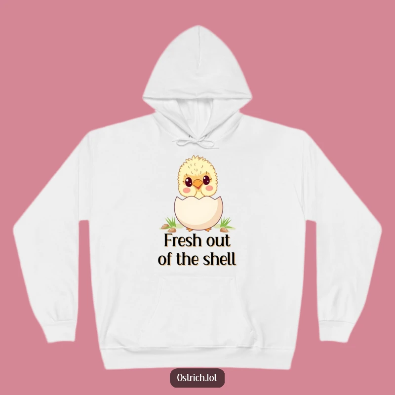 Funny Ostrich Chick Egg Hoodie - Cozy & Adorable Funny Bird Lover Gift