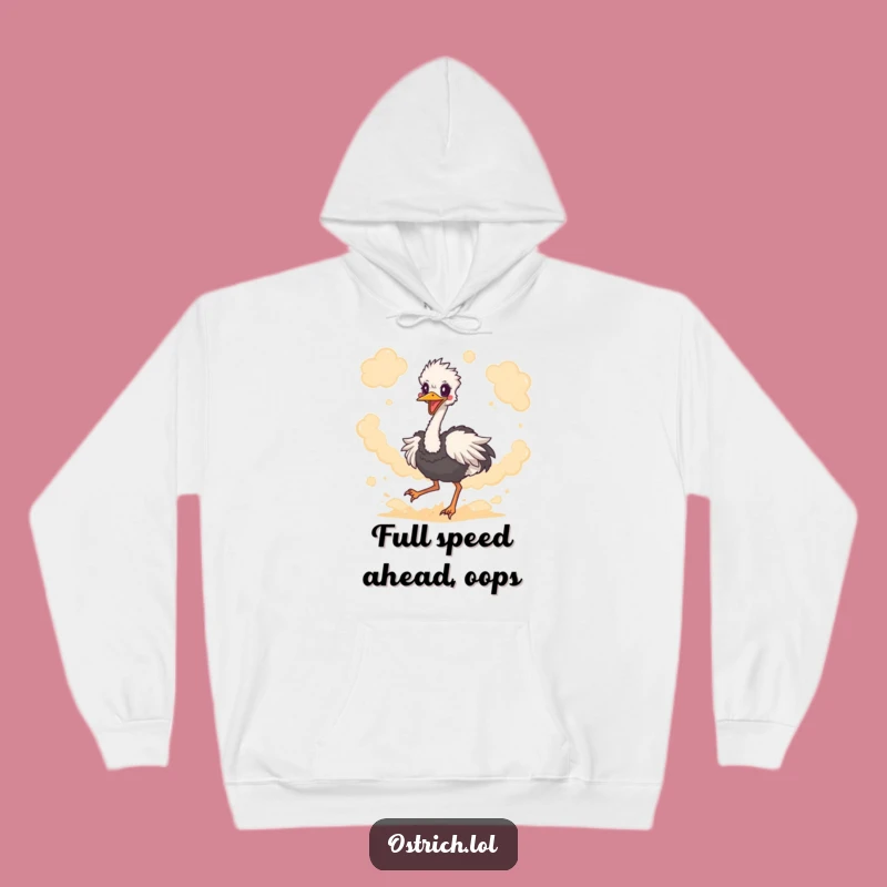 Funny Ostrich Dust Cloud Hoodie - Cozy & Hilarious Bird Lover Gift