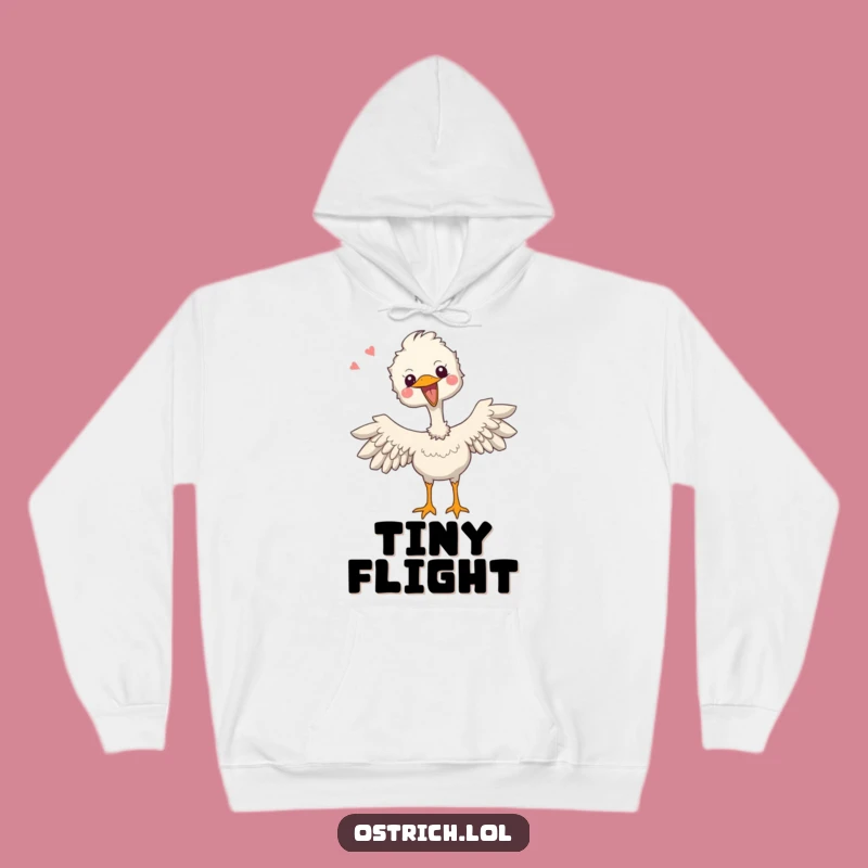 Funny Ostrich Happy Hoodie - Cozy & Joyful Wings Apparel