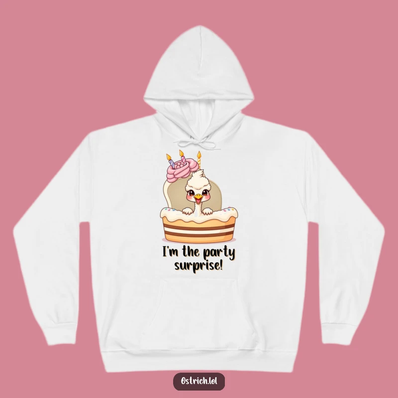 Funny Ostrich Birthday Cake Hoodie: Cozy Up with This Hilarious Surprise Gift