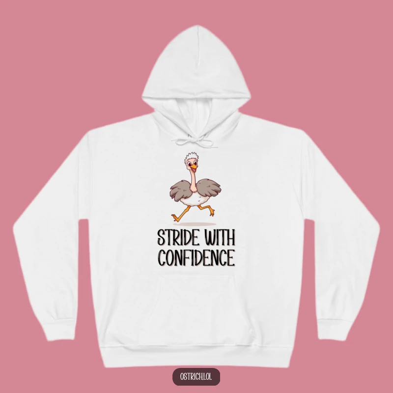 Funny Ostrich Stride Hoodie: Go the Distance in Cozy Style
