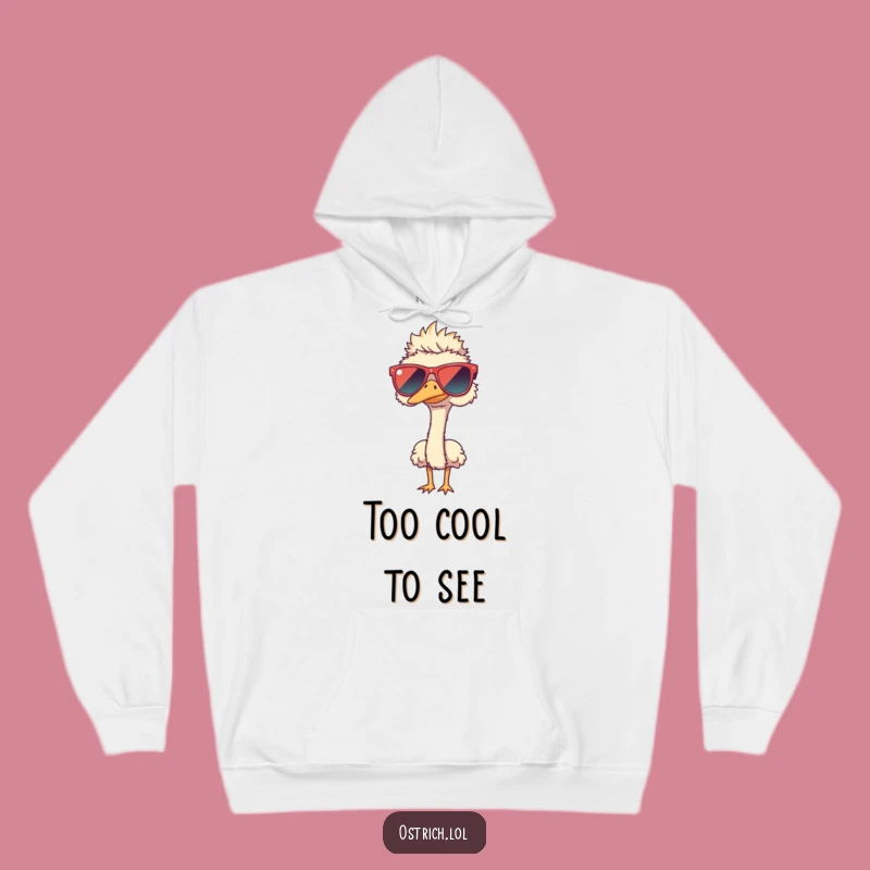 Funny Ostrich Sunglasses Hoodie: Cozy Up with Oversized Hilarious Style