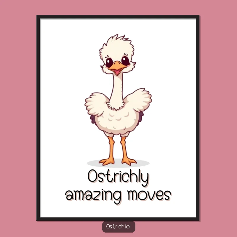 Free Printable Ostrich Dance Wall Art: Funny Downloadable Decor for Quirky Spaces