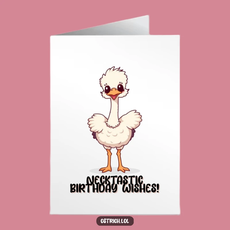 Free Printable Ostrich Dance Birthday Card: Funny Downloadable Gift for Laughs