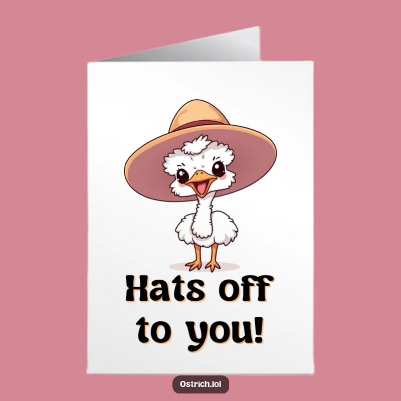 Free Printable Ostrich Birthday Card: Peek-a-Boo Fun for Your Big Day