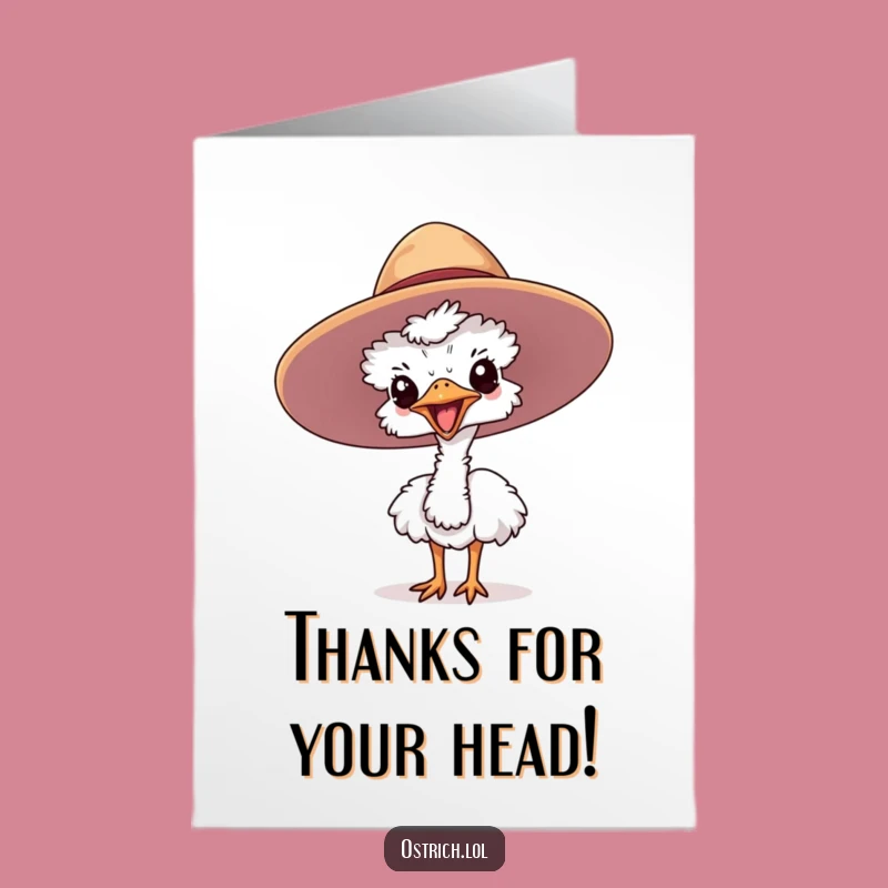 Free Printable Ostrich Thank You Card: A Hat-tastic Way to Say Thanks