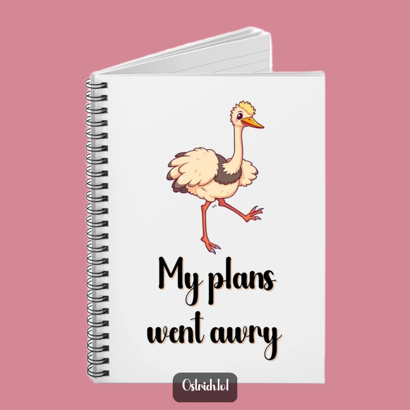 Funny Ostrich Trip Notebook: Jot Down Your Mishaps
