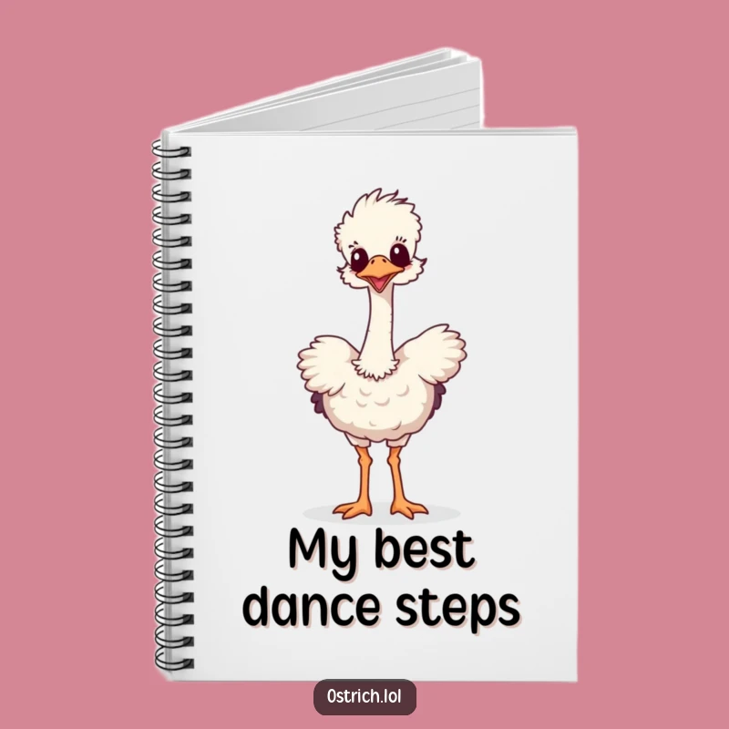 Funny Ostrich Dance Notebook: Jot Down Laughs, Perfect Gift