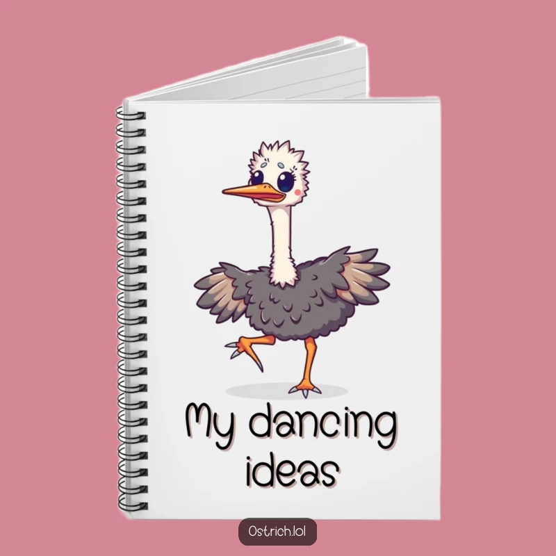 Funny Ostrich Happy Jig Notebook: Hilarious Bird Journal for Your Ideas