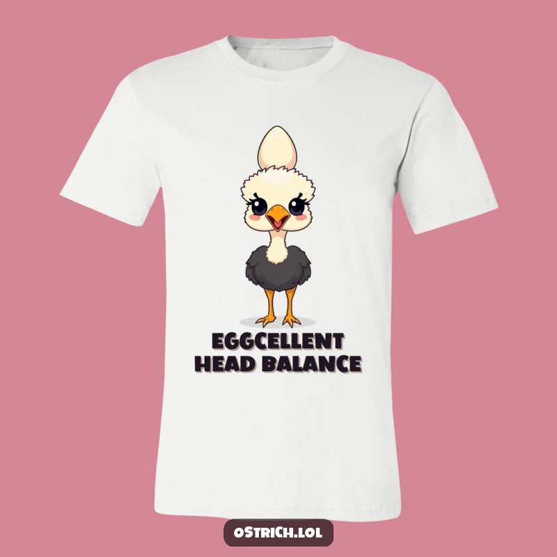 Funny Ostrich Egg Head T-Shirt - Comedic Bird Apparel Gift