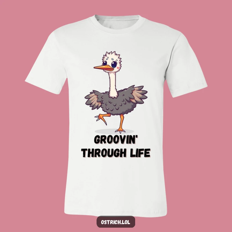 Funny Ostrich Happy Jig T-Shirt: Hilarious Dancing Bird Tee for Fun Lovers