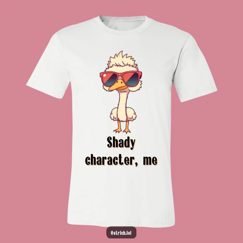Funny Ostrich Sunglasses T-Shirt: Oversized Style & Hilarious Gift