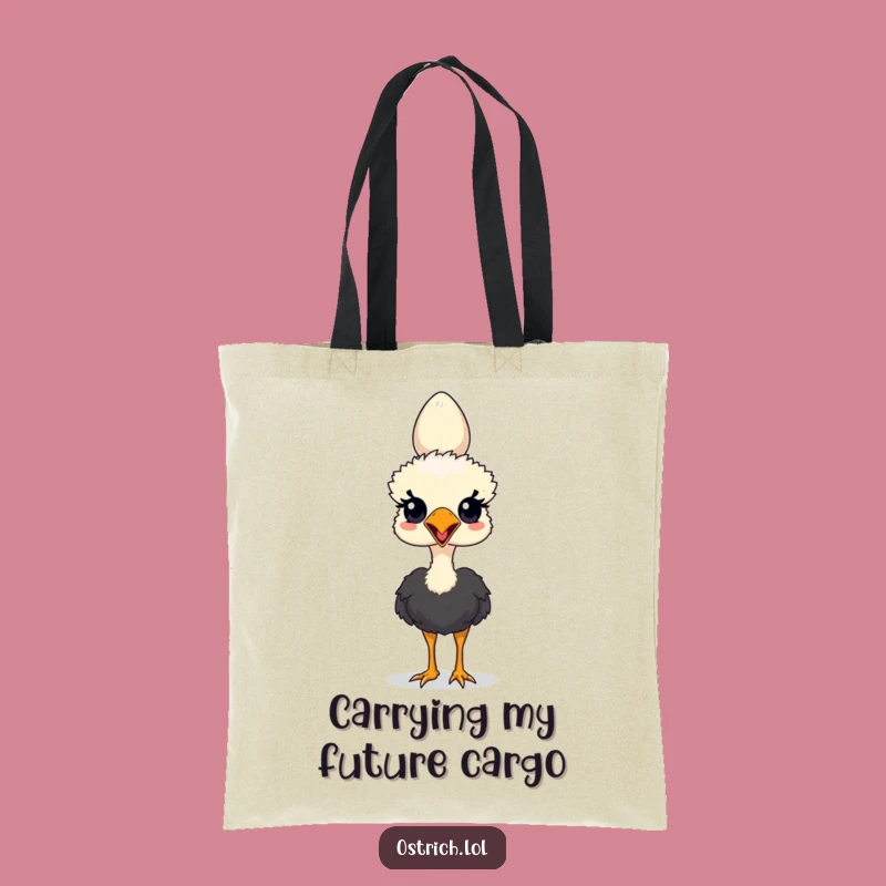 Funny Ostrich Egg Tote Bag - Carry Your Laughs in Style