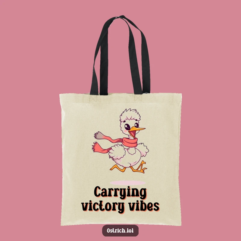 Funny Ostrich Running Scarf Tote Bag: Carry Your Enthusiasm Hilariously
