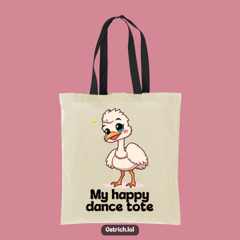 Funny Giggling Ostrich Dance Tote Bag - Hilarious & Practical Fun Bag