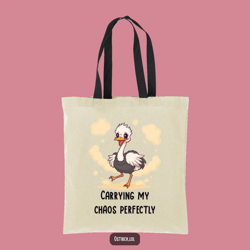 Funny Ostrich Dust Kick Tote Bag - Stylish & Hilarious Bird Accessory