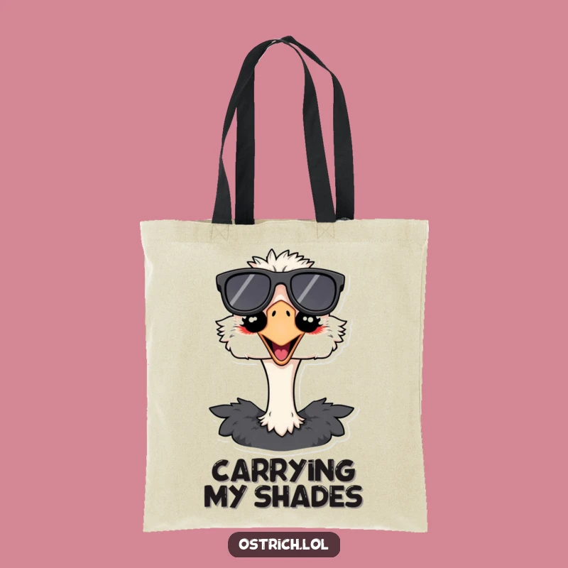 Funny Ostrich Shades Tote Bag: Carry Your Stuff in Hilarious Style
