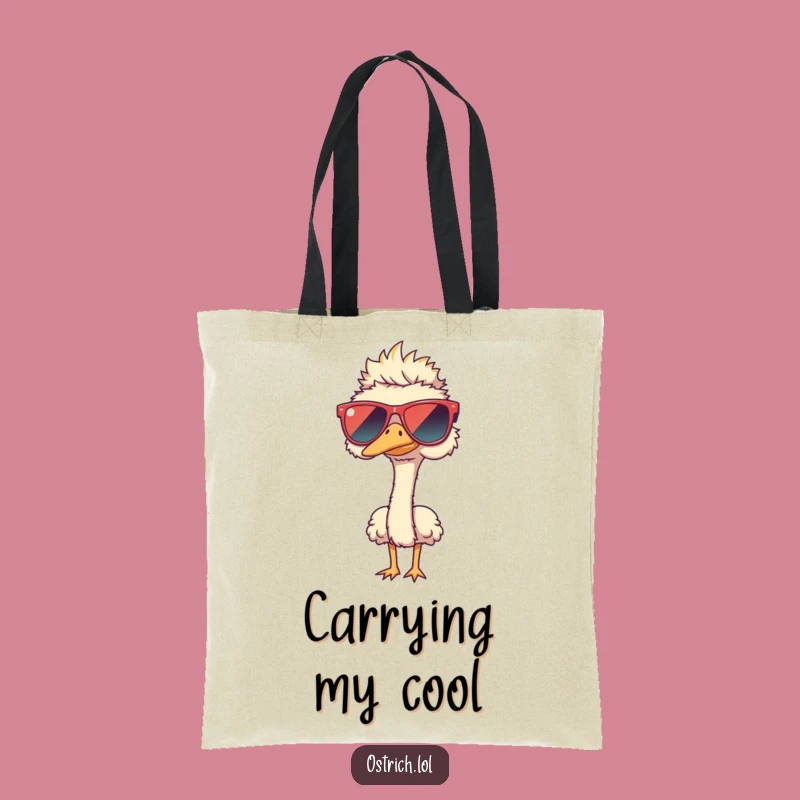 Funny Ostrich Sunglasses Tote Bag: Carry Your Style Hilariously